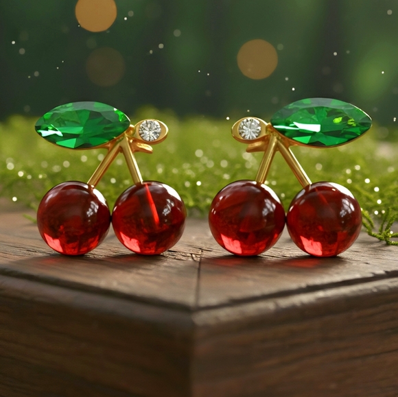 NKULTD Jewelry - 🆕️Cute Cherry Stud Earrings ✨Dainty & Minimalist | 925 Sterling Silver Posts 🍒